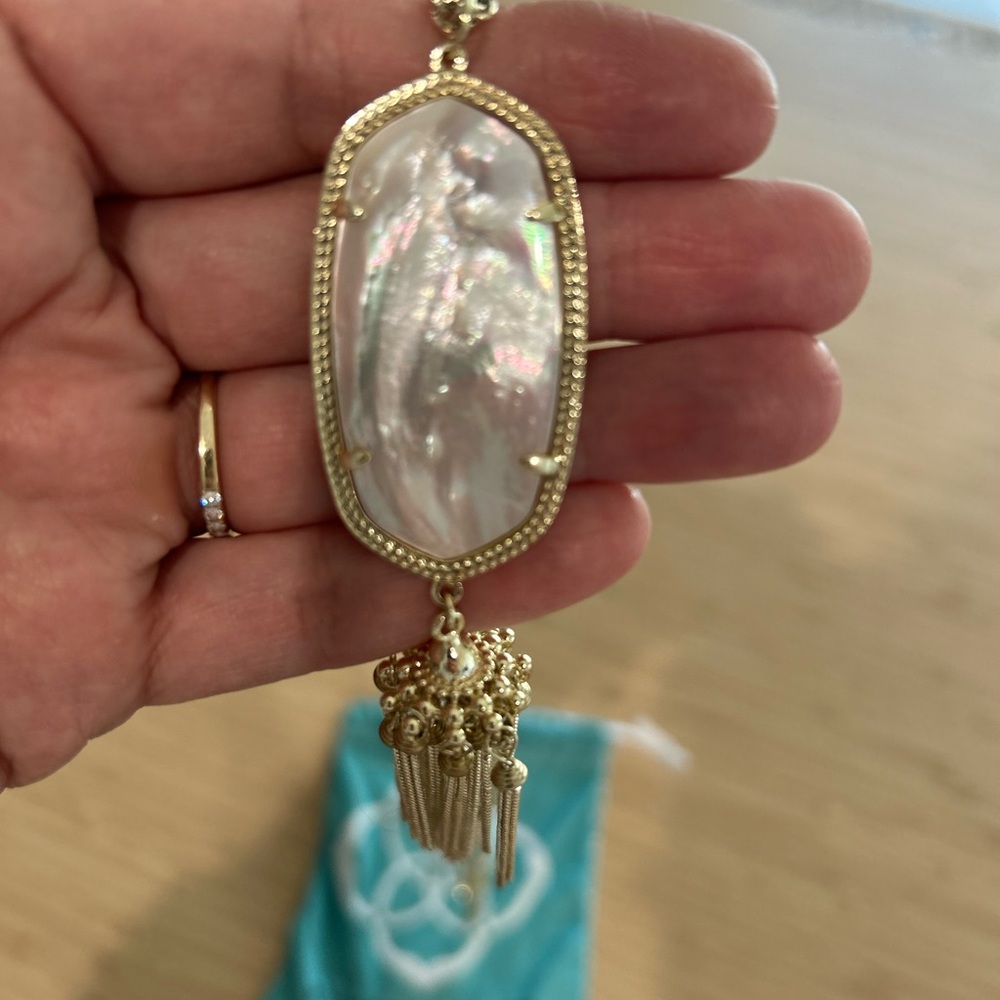 Kendra Scott Gold and Iridescent Necklace